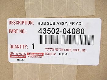 Amazon.com: Genuine Toyota Parts - Hub Sub-Assy, Fr Axl
